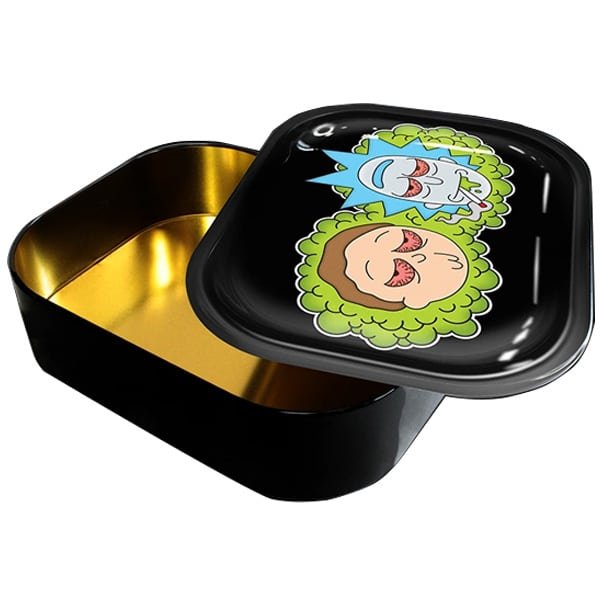 Bandeja Metal 18x14 cm. con Caja Ricky & Morty