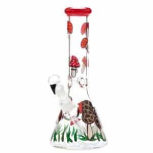 Bong Cristal Mushroom Mixed 31 cm. Heavy 7 mm.