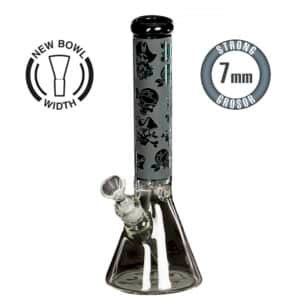 Bong Cristal Pirates Skulls Ed. Limitada 37 cm. Heavy 7 mm.