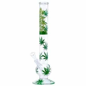 Bong Cristal Recto Leaves 45 cm.