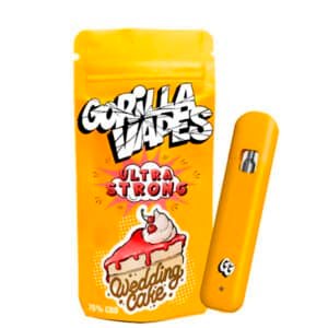 CBD Vaper Gorilla Grillz 75 % Wedding Cake 1 ml.