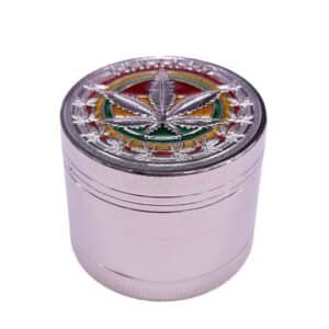 Grinder Polinizador Metal Rasta Silver 52 mm.