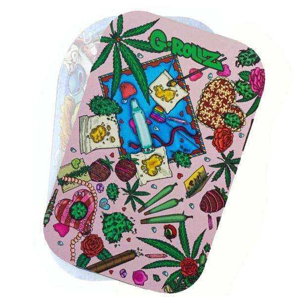 .Iman Nevera Tapa para Bandeja Metal 27x18 cm. G-Rollz Smoking Roses