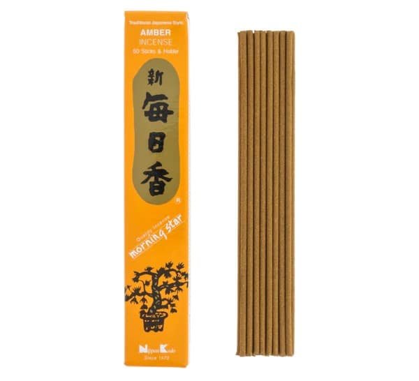 Incienso Morning Star Ámbar 50 Sticks & Holder