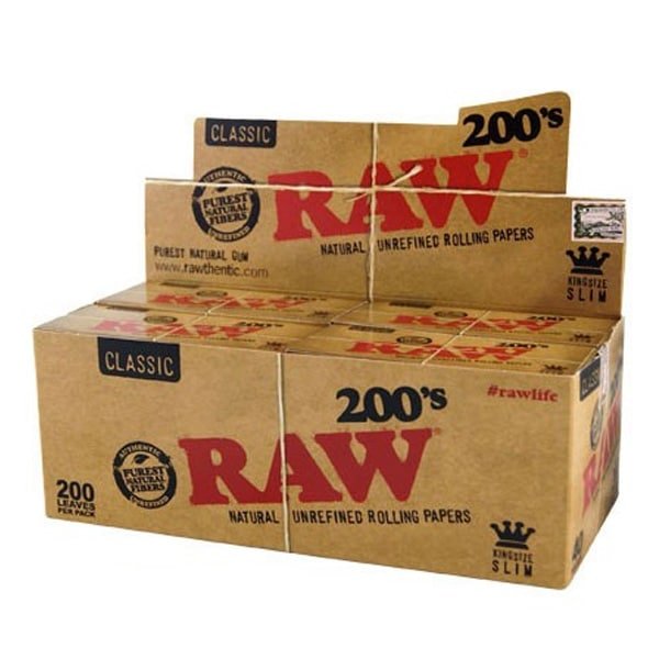 Papel Raw Classic King Size Slim Block 200 - 40 librillos