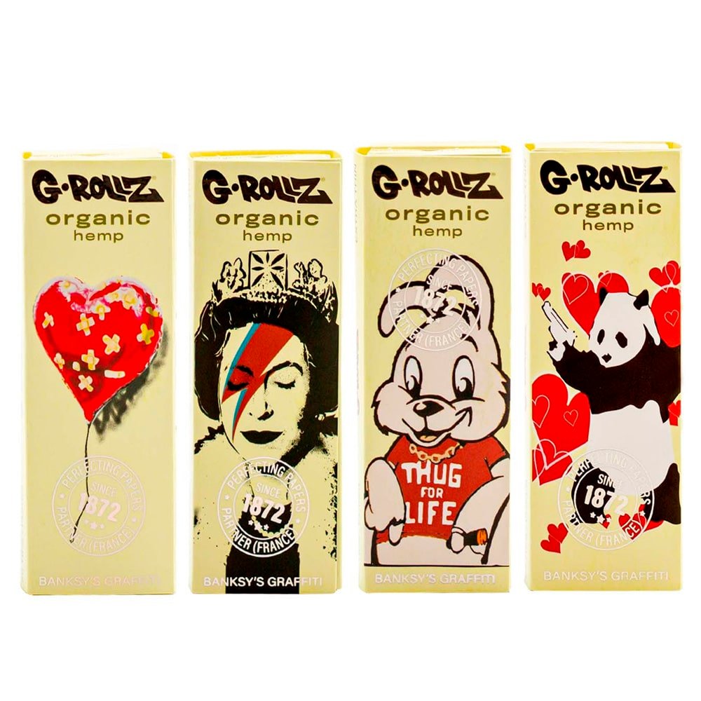 Papel de fumar G-Rollz 1.1/4 & Tips Banksy 24 librillos